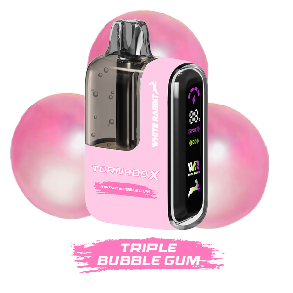 WHITE RABBIT TORNADO X - Puff 25000 Rechargeable - Triple Bubble Gum
