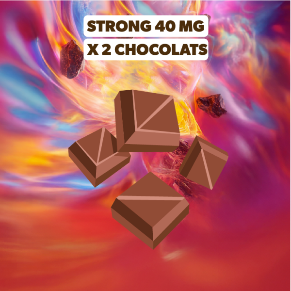 WHITE RABBIT - CHOCOLATE STRONG THC 0,3% (POCHON DE 2) - 20MG